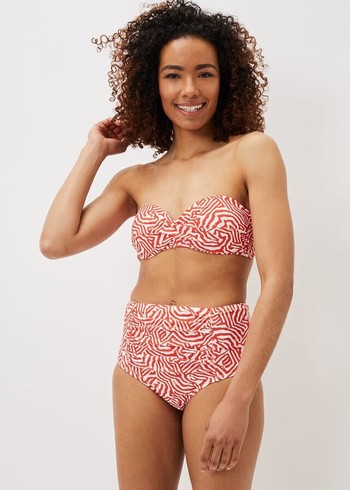 Phase Eight Isabelle Zebra Bikni Swimwear Orange/White Canada | IYGRLW-287